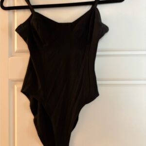 Forever 21 Black Ribbed bodysuit